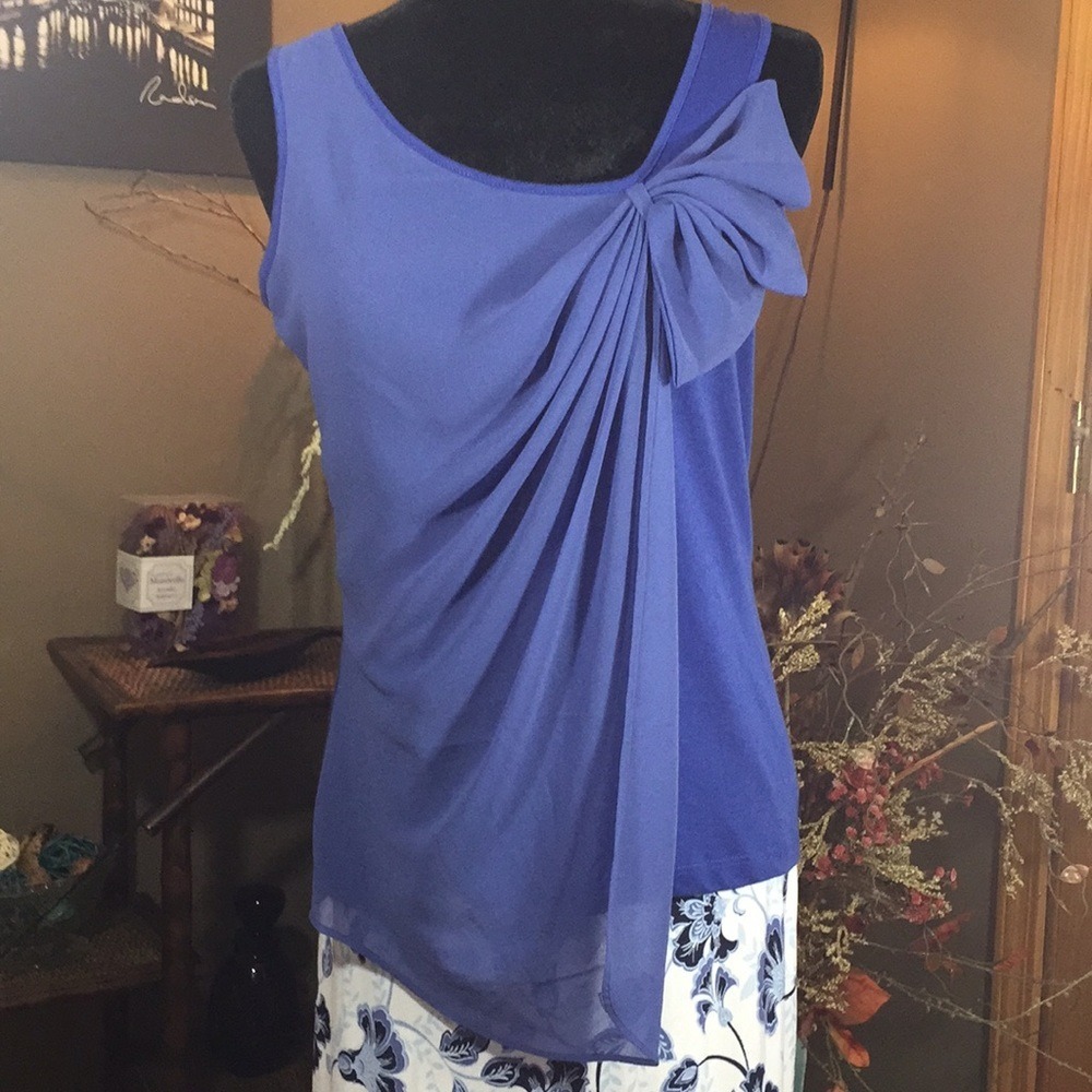Big‎ Bow Sleeveless Chiffon Tank Top Size S/P